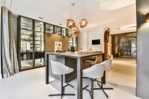 Gietvloer in de leefkeuken